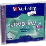DVD-RW 4.7GB 4X VERBATIM SUELTO precio PZ