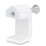 GRAPA DE 8.5 MM CABLE PLANO TELEFONICO GRANDE  BLANCO CON CLAVO CON 20