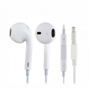 AUDIFONOS TIPO BOTON BLANCOS PARA IPHONE