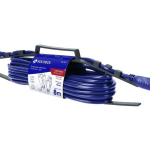 XTENSION ELECTRICA USO RUDO DE 8MTS CALIBRE  16 AZUL DE 3 ENTRADA