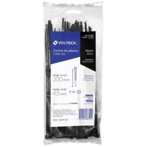 CINCHO SUJETACABLE DE NYLON DE 200 X 4.5MM  NEGRO