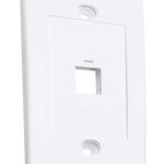 TAPA O PLACA DE PARED (FACEPLATE) CON 1 SALIDA  PARA JACK RJ45