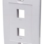 TAPA O PLACA DE PARED (FACEPLATE) CON DOS  SALIDAS PARA JACK RJ45