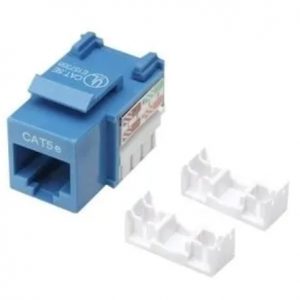 JACK HEMBRA AZUL CAT 5E PARA PLACA O TAPA DE  PARED O SWICHT DE IMPACT