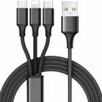 CABLE USB 3 EN 1. TIPO C, V8, I PHONE