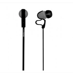 AUDIFONOS TIPO BOTON MB-919067 NEGRO CON  BOLSITA GRIS MUY BONITA